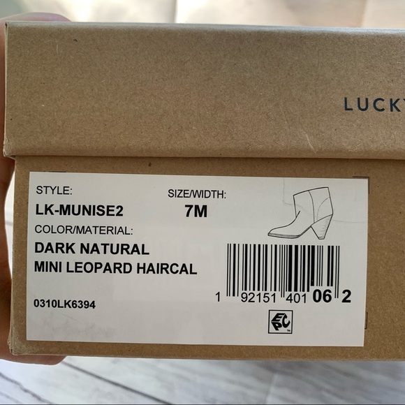 Lucky Brand Munise2 Leopard print Heel Ankle Boots women’s size US 7 M - Picture 9 of 9